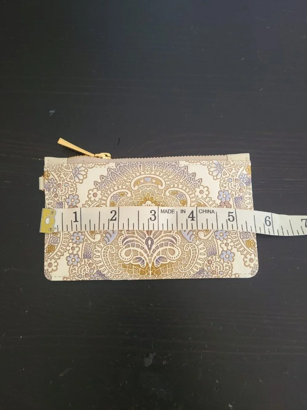 Bunkoya Oozeki Antique Lace Thin Card Case Blue